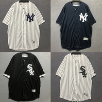 European and American street sports jersey baseball short sleeve T - shirt hip - hop medium - long male and female Han - tailor tide summer