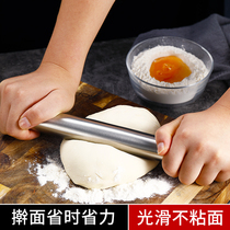 304 stainless steel rolling pin household large and small solid noodle wooden stick rolling noodle stick rolling pin dumpling Leather Special