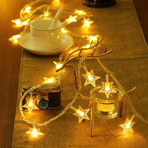 led star lighting bedroom small lantern flashing light string lamp star Net red room layout dormitory birthday decoration