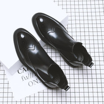 Black Martin Boots Men Korean Fashion High Mens Shoes Summer Boots Mens English Style Chelsea Boots Mens Autumn and Winter