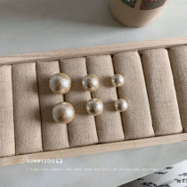 SUNNYZOO ) Cotton Pearl High-grade light luxury niche Mona with the same Japanese champagne pearl earrings
