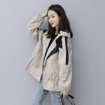 Small man long windbreaker Korean version loose casual short coat women spring and autumn 2021 New ins color top