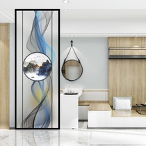 Entry entrance art glass light luxury modern screen simple partition bathroom transparent living room frosted decoration background