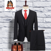 Young fat handsome striped suit suit suit mens loose version plus fat plus size suit professional wear fat coat