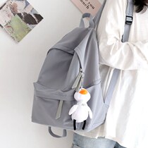 Insen solid color versatile backpack female Korean version of Harajuku schoolbag Middle School junior high school student backpack female shoulder