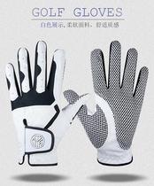 Golf gloves Mens microfiber cloth Soft breathable non-slip wear-resistant golf gloves washable