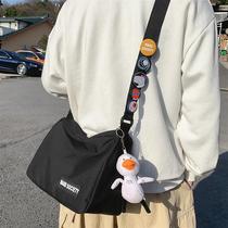 Casual simple men shoulder bag ins trendy brand boys sports satchel Japanese fashion trend cross shoulder bag