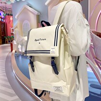 Schoolbag female college students design sense niche simple versatile backpack can put computer 16 inch 15 6 backpack girls