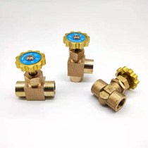 Copper needle valve 2 points double wire right angle valve Switch flow control throttle valve Gas control valve Control valve