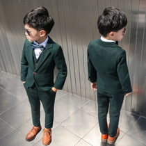 Childrens suit suit three-piece handsome boy stage model catwalk show gown small suit British