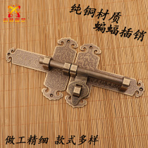 Chinese pure copper plus thick large door handle bolt old door lock garden courtyard lion head imitation ancient door buckle copper door bolt
