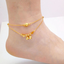 Vietnam Sharkin Transfer Pearl Foot Chain Women Sense 100 Hitch Gold Plated Ornaments Imitation Gold Loving Bell for a long time