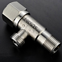304 stainless steel hot and cold triangular valve home lengthened toilet water stop valve water heater thermostatic valve water mixing valve