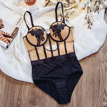 Honeypeaches Neon-free bra BCD cups one-piece dress Palace Tinder fine upscale embroideries shaping base microshapewear