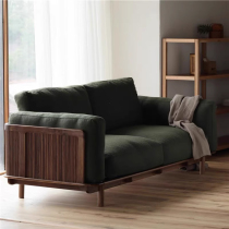 Aesthetic school new Chinese style black walnut solid wood new modern light luxury villa living room sofa simple furniture customization