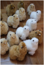 Domestic spot (across the sea alpaca) baby alpaca Handmade leather hair doll ornaments year-end
