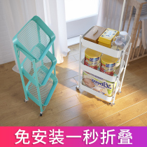 Folding stroller baby store rack kitchen floor-to-ceiling multi-layer removable storage bedroom bathroom storage rack