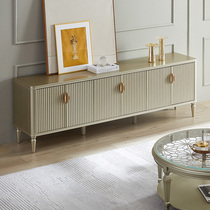 Nest Fun American Luxury Solid Wood TV Cabinet Modern French Champagne Gold Tea Table TV Cabinet Combination Living Room Cabinet