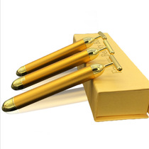 Gold stick 24K gold face massager electric beauty stick T-shaped face lifting wheel roller vibration beauty instrument