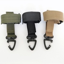 Outdoor Tactical Gloves Mountaineering Rope Storage Buckle Black Military Fans Nylon Ribbon Hanging Keychain
