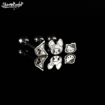 Shinma cute Abi animation hand-polished external thread tongue nail tongue ring European and American puncture jewelry