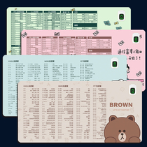  Heating warm table pad Heating mouse pad table pad Office desktop computer shortcut keys Oversized warm hand constant temperature timing