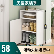  Shoe rack Small narrow door door storage locker Balcony locker shoe cabinet household door outside narrow high vertical