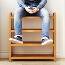 Outdoor shoe rack bamboo shoe shelf simple put at the door home indoor economical shoe cabinet solid wood shoe rack good looking