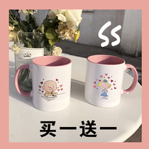 Self-made ugly adorable Snoopy Charlie ceramic cup Student girl heart cute Mark water cup Couple cup