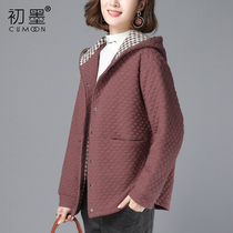 Early ink thin cotton clothes women 2021 new cotton clothes short small man Winter mother middle-aged cotton coat tide