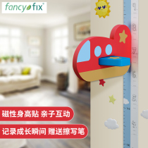Child height wall sticker 3d Cubist Amount Height Sticker Themeber Removable can record Cartoon Measuring Instrument Ruler