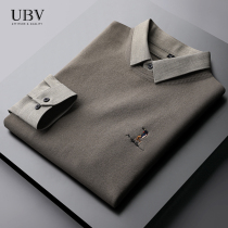 Light business trend plus velvet fake two-piece sweater mens autumn and winter slim casual sweater top warm sweater