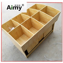 Five grains dried fruit display cabinet Wooden bulk supermarket rice grain bucket Rice bucket Snack grain shelf shelf cabinet
