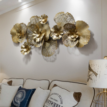 American light luxury metal wrought iron wall hanging three-dimensional wall decoration gold wall decoration creative living room background wall decoration