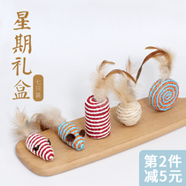 Cat Toys Self-Hi Bells Eight Sets Mouse Feathers Cat Sticks Pet Kitty Toys