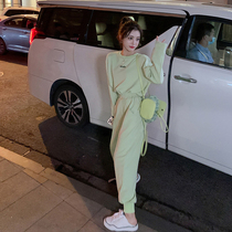 2022 New Early Spring Casual Fashion Cool Salt Ensemble Teenage Girl Wearing a Lap Guard Pants Sports Suit woman Two sets