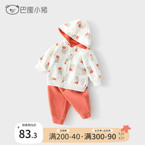 Boys suit warm foreign childrens clothing autumn baby childrens clothing two-piece female baby clothes Autumn Tide
