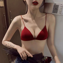 Maternity underwear Red rimless comfort triangle cup bra Pregnancy sexy front buckle beauty back bra cover thin section