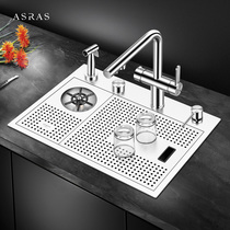 Assas Kitchen Counter Bench 304 Stainless Steel Sink High-pressure Washers Sink Sink Wash Basin Big Single Trough