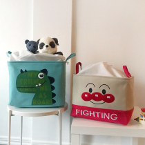 Toy storage basket can be tied mouth fabric storage Non-covered childrens room storage bucket Book storage outlet thickened section