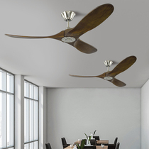 Solid wood without lamp ceiling fan dining room living room household industrial wind frequency conversion large wind ceiling fan lamp American retro fan lamp