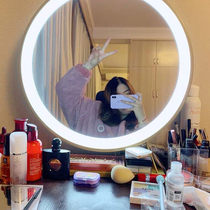 Large makeup mirror desktop led light fill light dressing table mirror desktop ins net red mirror beauty mirror with light bulb