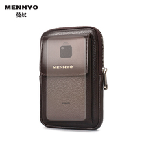 Manu mobile phone bag men wear belts Mobile phone waist bag men mini hanging bag real cowskin backpack shoulder messenger bag wallet