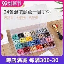 Suidith full set of fire paint wax grain retro mixed color pearlescent paint seal set envelope seal fire paint wax seal