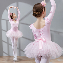 Dance suit childrens womens practice long sleeve ballet dancer dress girl corgrade dancing clothes spring baby acting out of costume