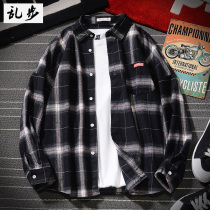 ins plaid shirt jacket men long sleeve Korean trend loose harbor Wind Autumn students couple shirt
