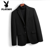 Playboy autumn and winter wool coat mens short Korean version of the trend small suit woolen jacket thick casual suit