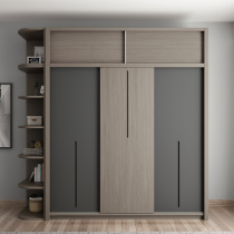 Nordic sliding door wardrobe simple modern assembly home bedroom cabinet small apartment combination storage locker