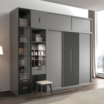 Nordic sliding door wardrobe modern simple storage door economic home bedroom small apartment storage wardrobe