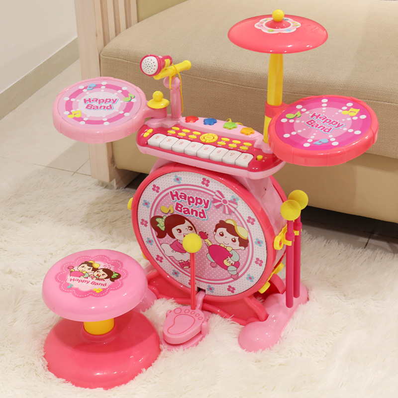 Baoli おもちゃ子供ドラムセット初心者のためのベビー電子キーボードジャズドラム楽器誕生日プレゼント 3-6 歳